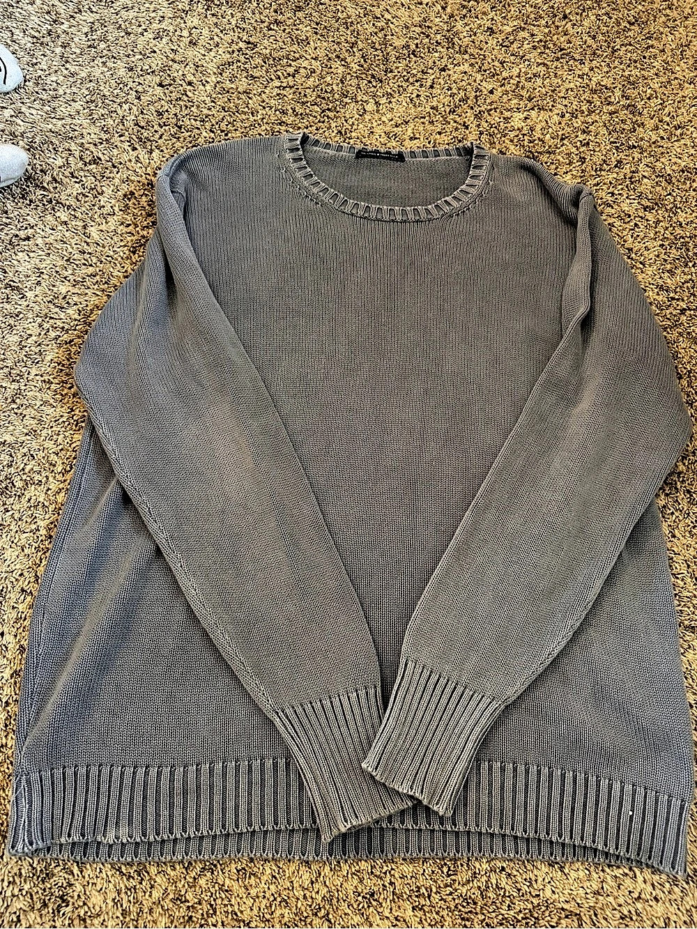 Brandy Melville Oversized Slate Blue Crewneck Sweater